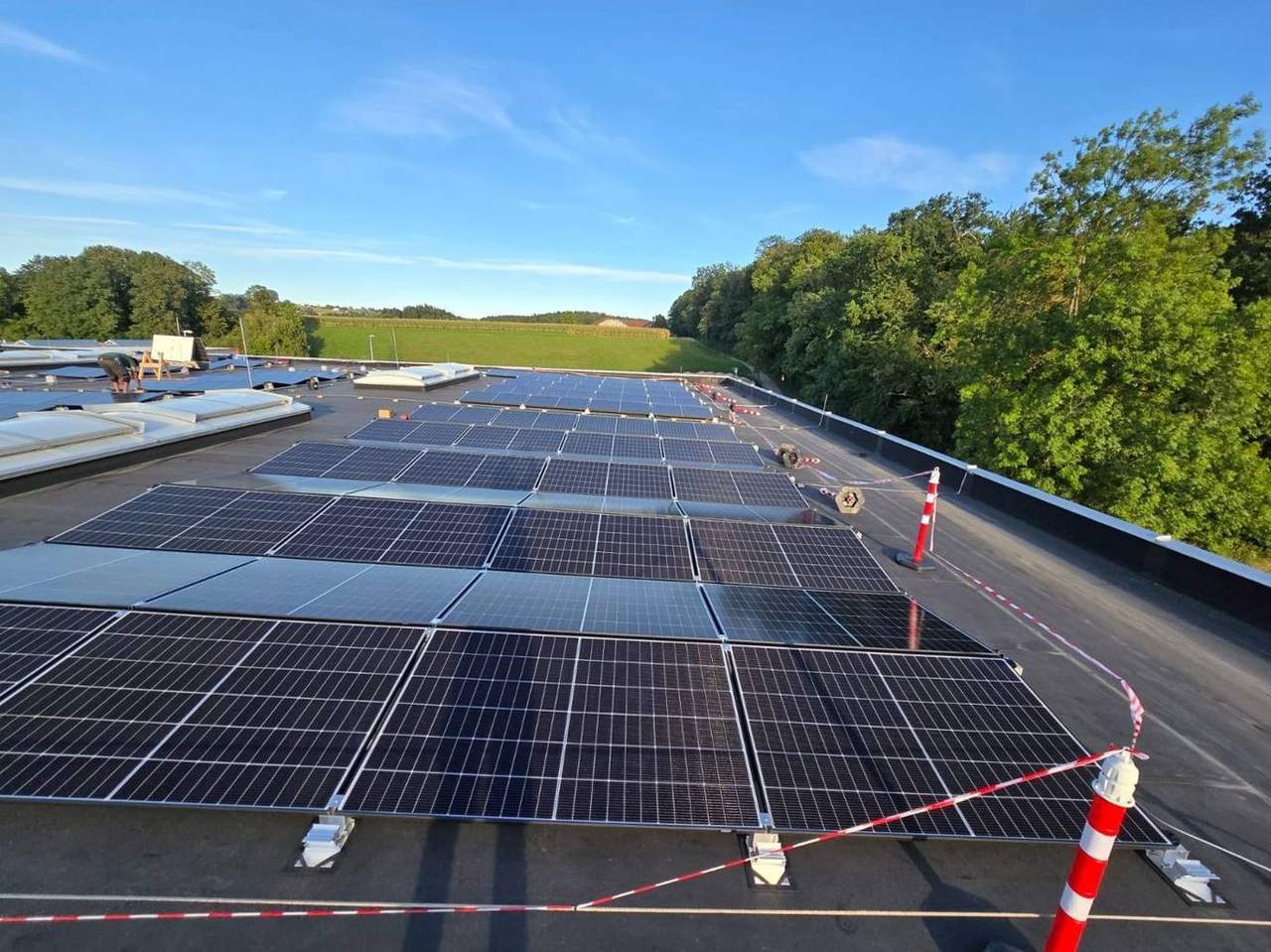 PV-Modulreinigung in Aktion